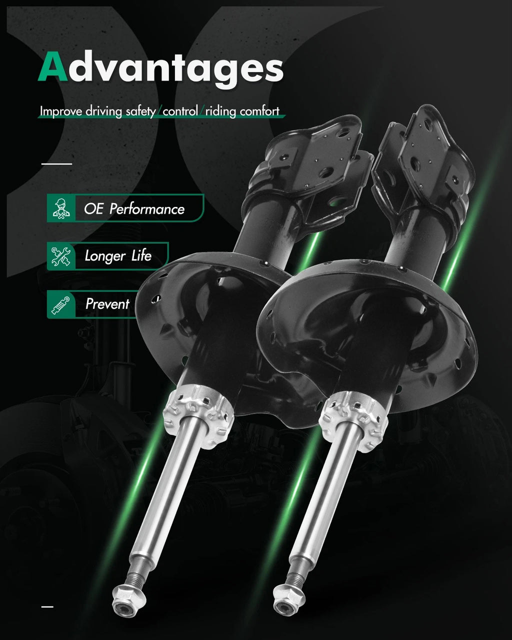 Front Pair Shocks Struts for Subaru Forester (2006–2008)