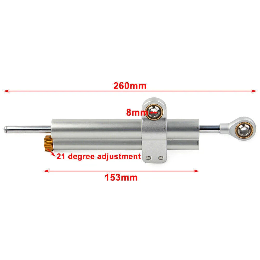 Universal Steering Damper Stabilizer for Motorcycle Safety Control