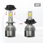 Set of 2 H7 LED Headlight Adapter Bases for Volkswagen Tiguan (2019)