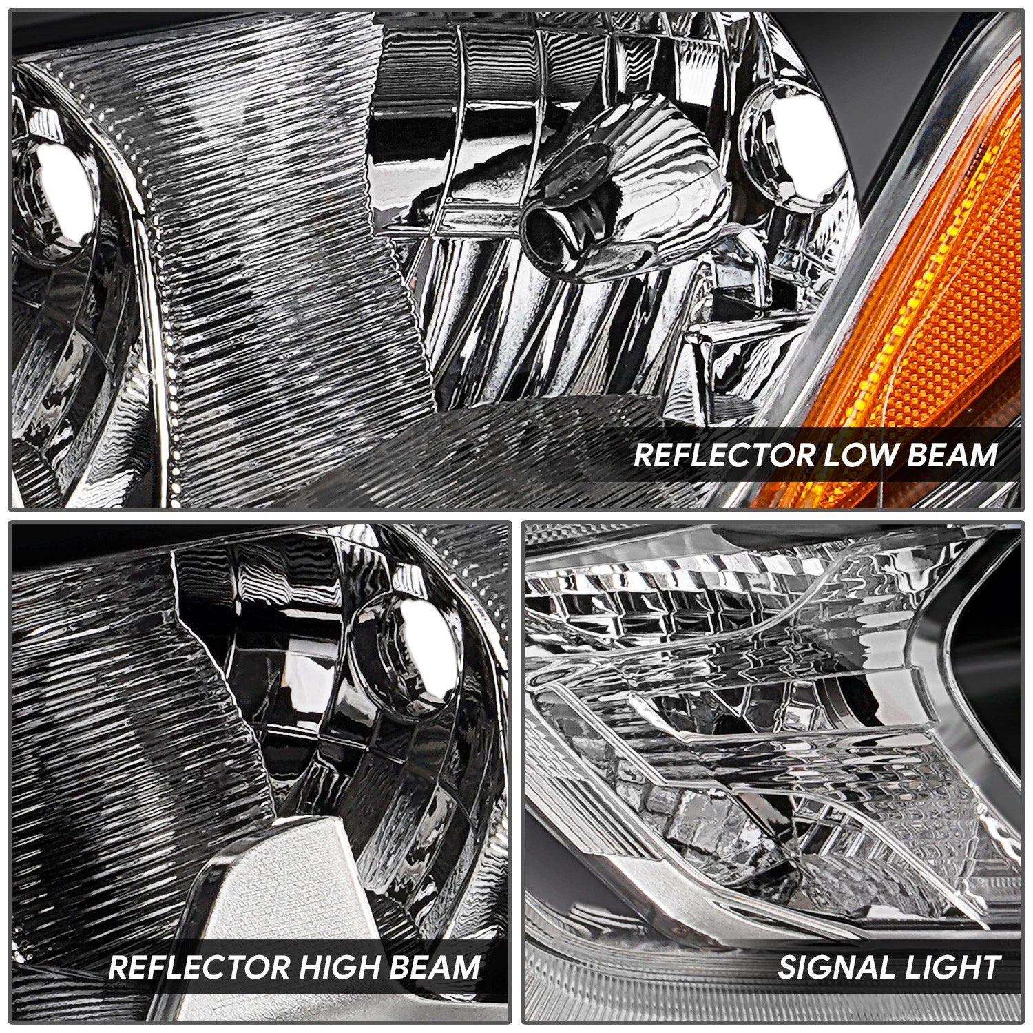 Driver Left Chrome Housing Amber Corner Headlight Lamp for Nissan Kicks (2018–2020)