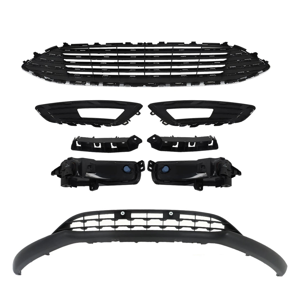 Chrome Grille Set for Ford Focus (2015–2018) with Fog Light Cutouts