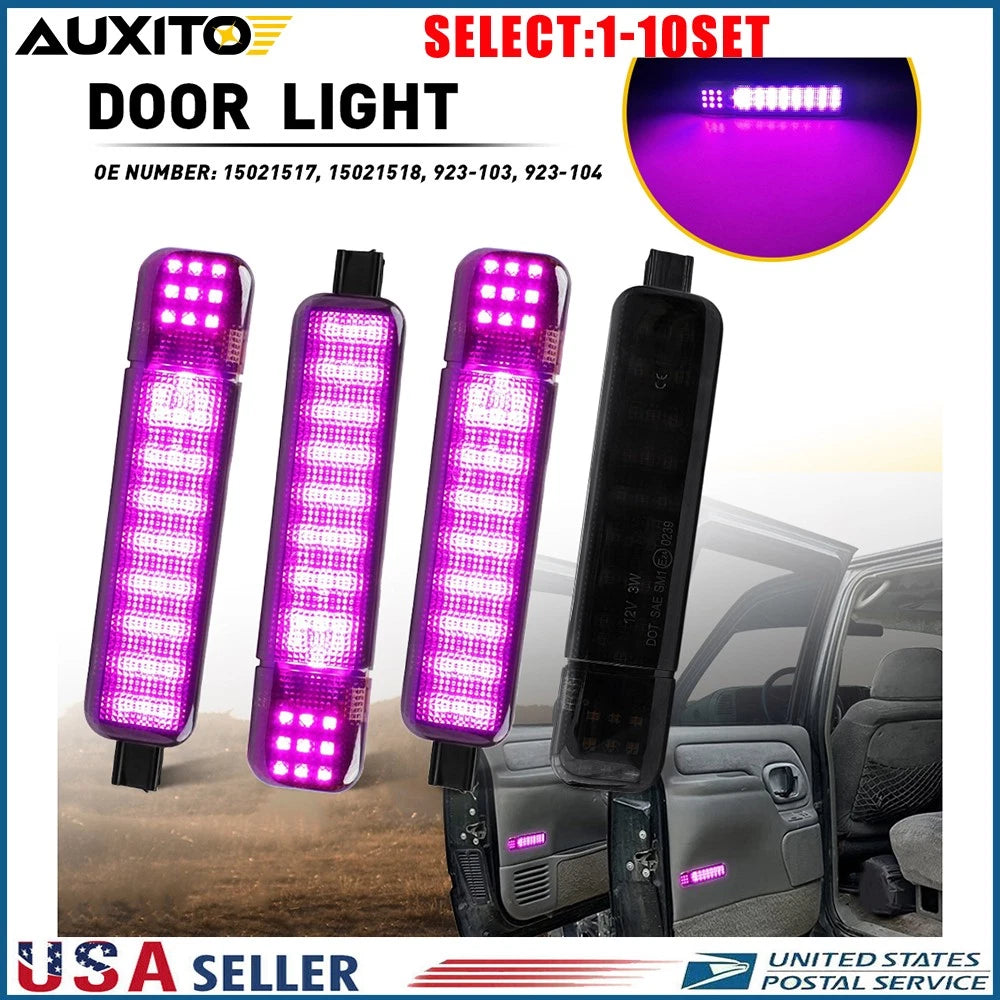 LED Door Panel Lights Smoked Purple for Chevrolet Suburban 1500 2500 (2000–2023)