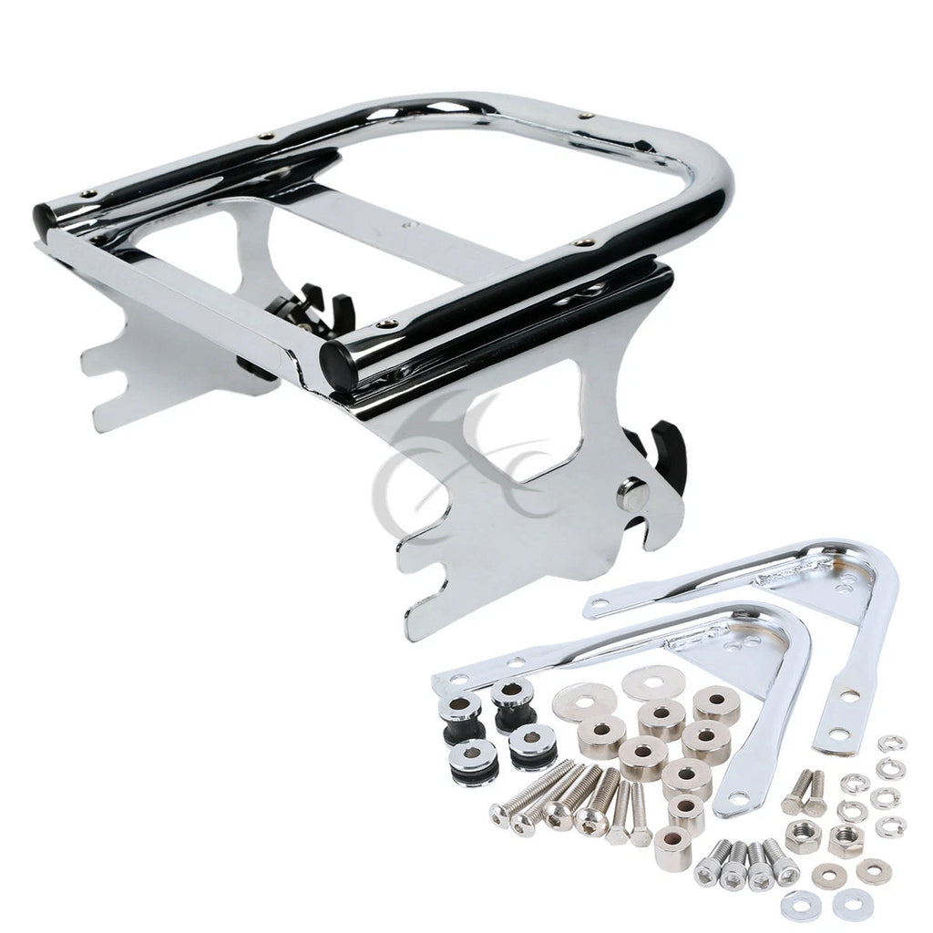 2-Up Pack Luggage Mount Rack with Docking Hardware for Harley Touring (1997–2008)