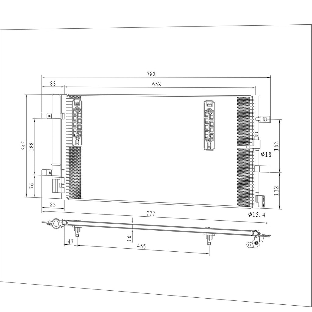 Replacement A/C Condenser Stock Repair Part for Audi A6 (2012–2013)