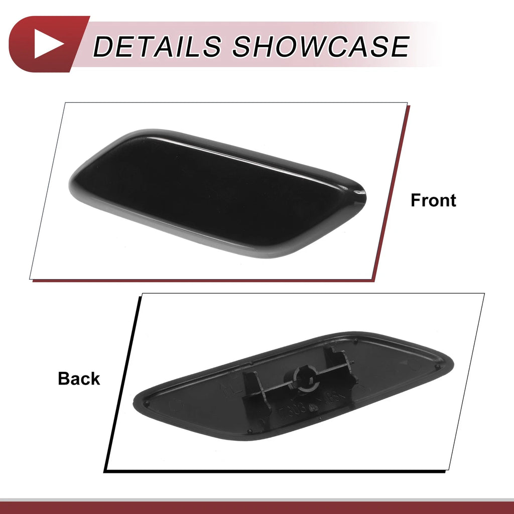 Front Left Washer Nozzle Cover Cap for Honda CR-V (2009–2011) Black