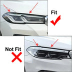 Glossy Black Headlight Eyebrow Covers for BMW 5 Series G30 G31 M5 F90 (21-23)