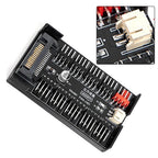 10 Fan Hub Splitter 4Pin for PC Build (PWM Hub Adapter, SATA Power)