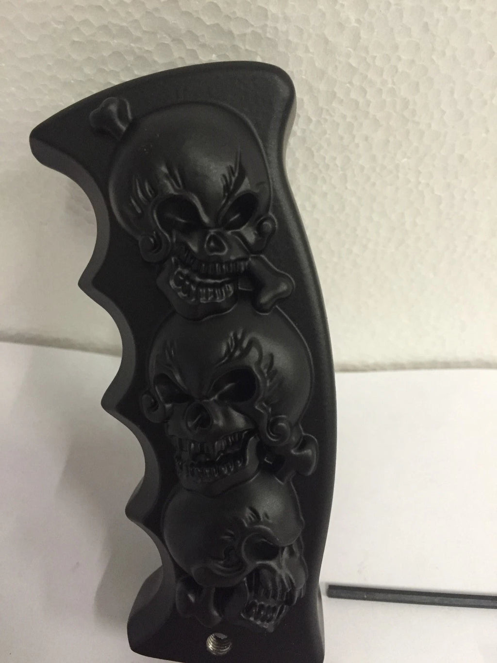 Shift Knob Aluminum Pistol Grip Skull Style for Black Hot Rod Car Universal