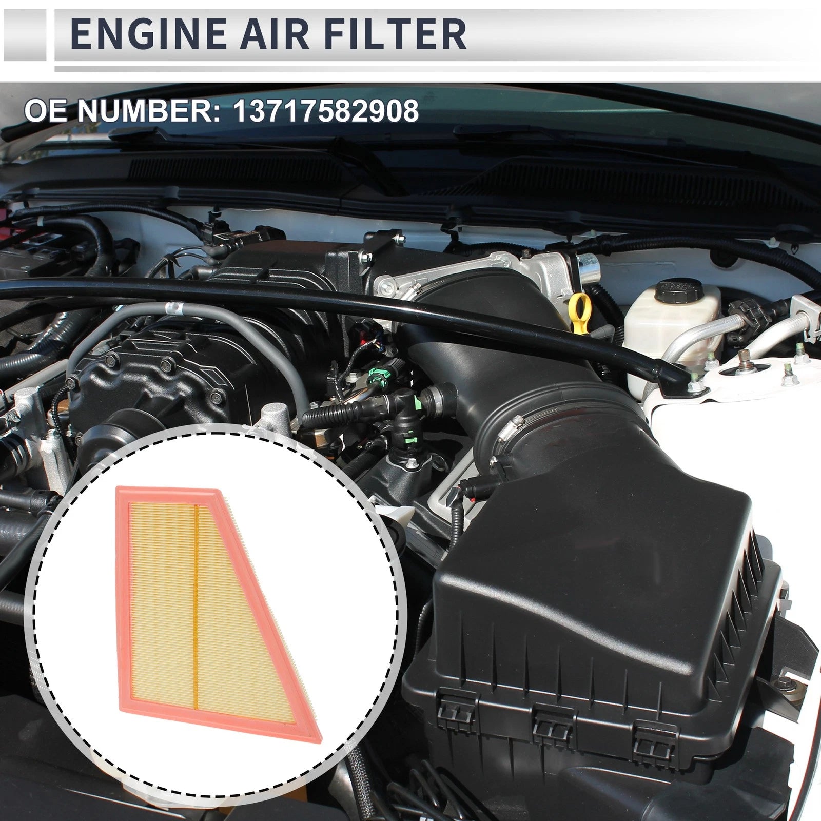 Car Engine Air Filter No. 13717582908 for BMW X1 2.0L (2012–2015)