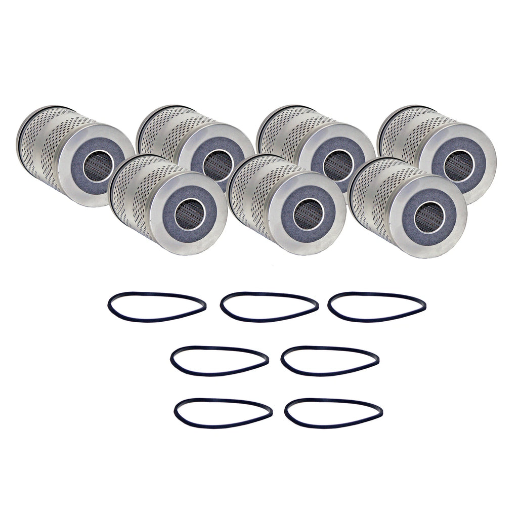 Set of 7 Engine Oil Filters for Chevrolet GMC Iso Studebaker (StdAsp)