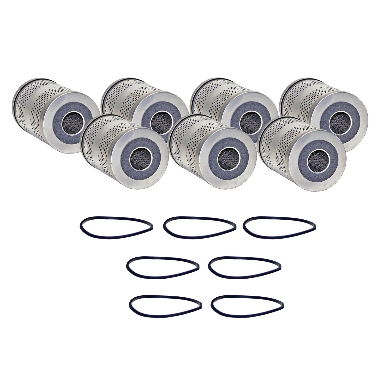 Set of 7 Engine Oil Filters for Chevrolet GMC Iso Studebaker (StdAsp)