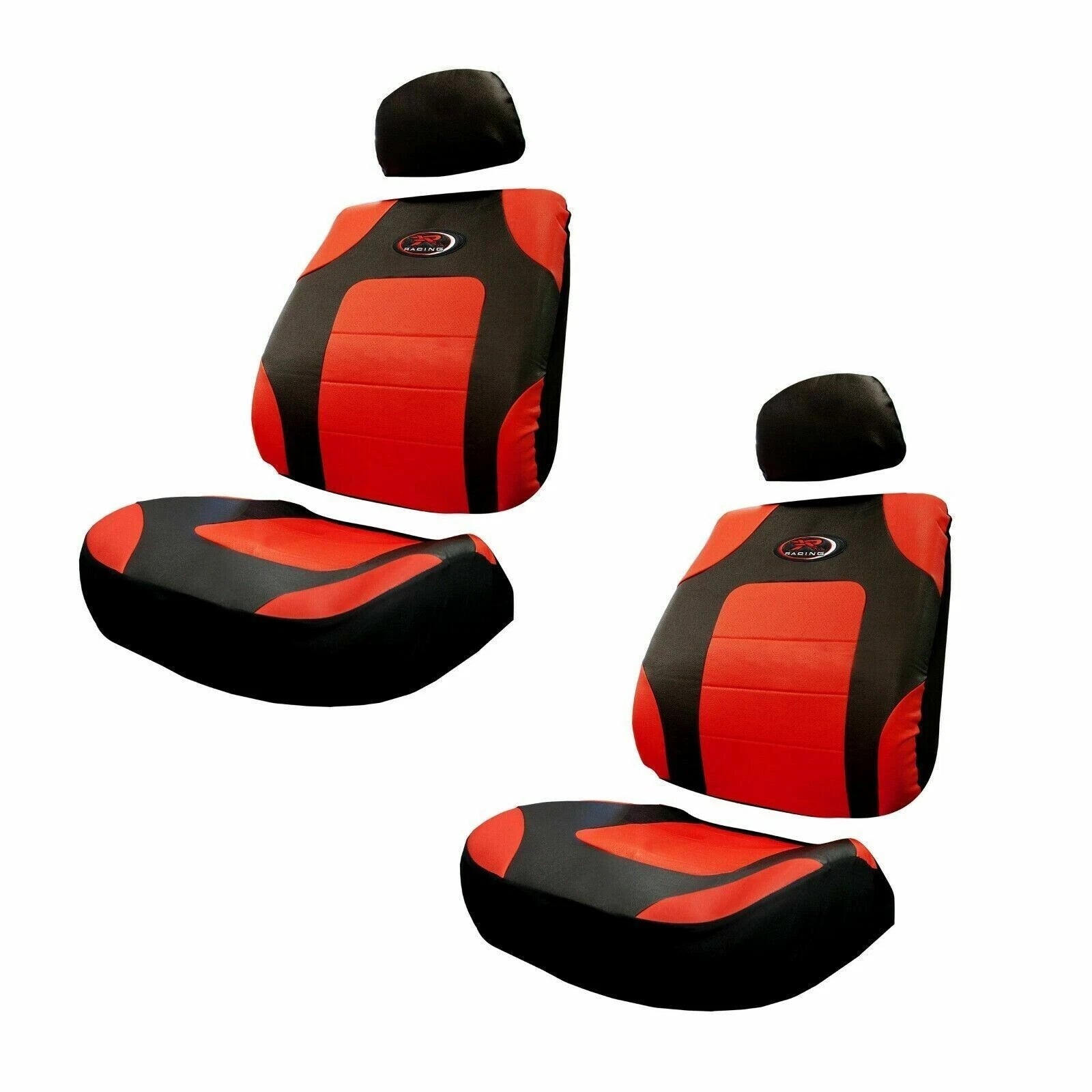 Set of 3 Racing Red Vinyl Side-less Seat Covers for PR