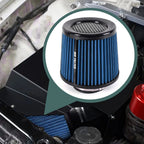 3 Inch High Flow Inlet Cold Air Intake Cone Replacement Dry Air Filter Blue