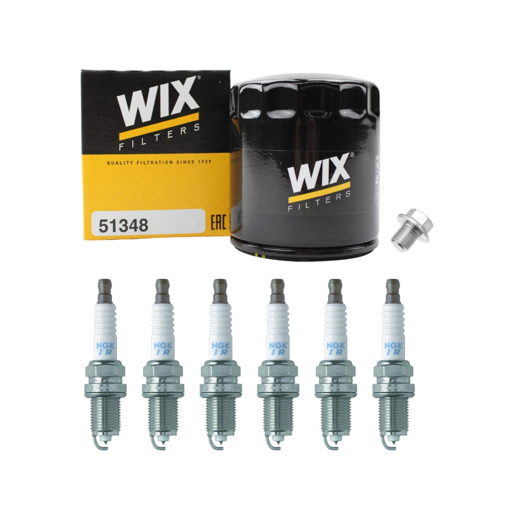 Wix Engine Oil Filter & NGK 6 Laser Iridium Spark Plugs for Supra L6 (1993–2002)