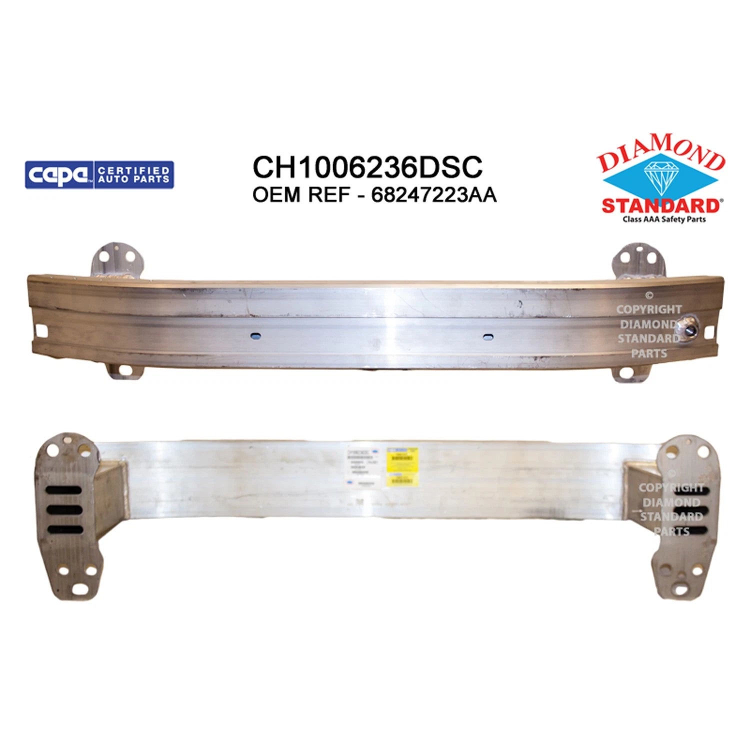 Replacement Aluminum Front Bumper Impact Bar (See compatibility Chart)