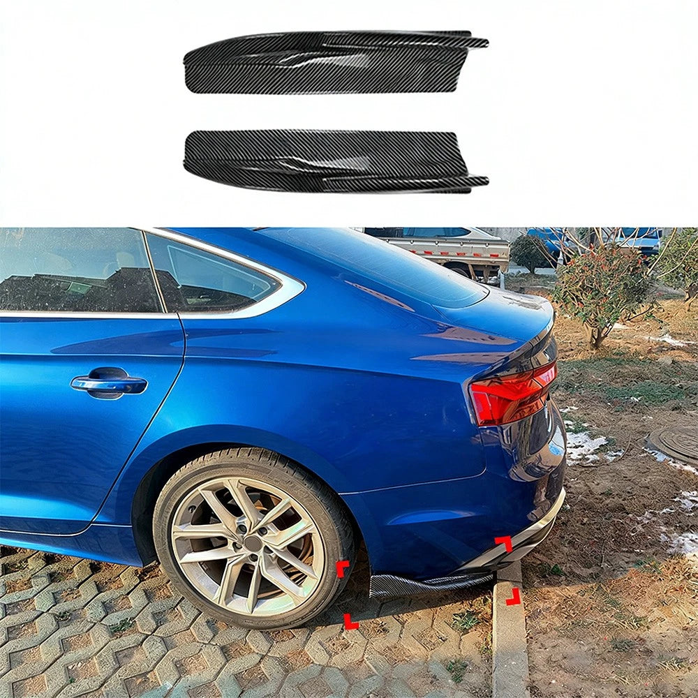 Carbon Look Side Corner Splitter for Audi A5 S-Line (2021–2024)