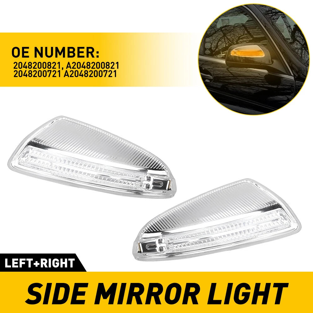 Side Mirror Turn Signal Light for Mercedes Benz C250 C300 C350 C63 AMG (2008–2015)