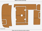 EVA Foam Pads for Four Winns 238 Vista (1998) Swim Platform Cockpit Mat