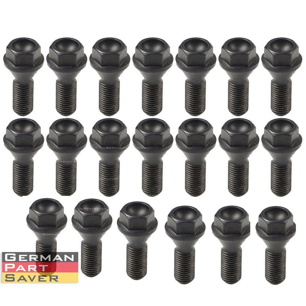 20PCS Wheel Lug Bolt Nuts 12x1.5mm for BMW E46 E90 E39 E60 E53 (1998-2011)