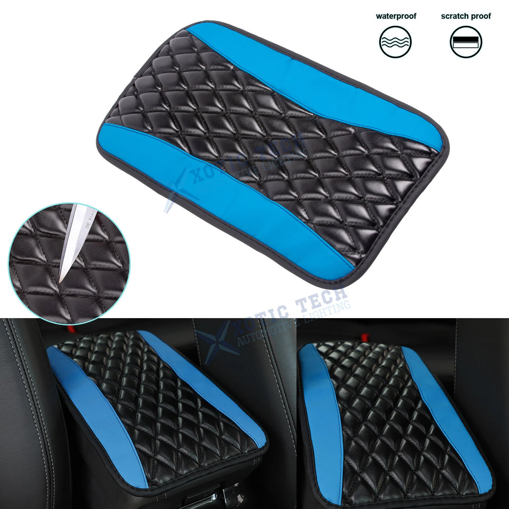PU Leather Rhombus Center Armrest Box Cushion Trim for Universal (—)