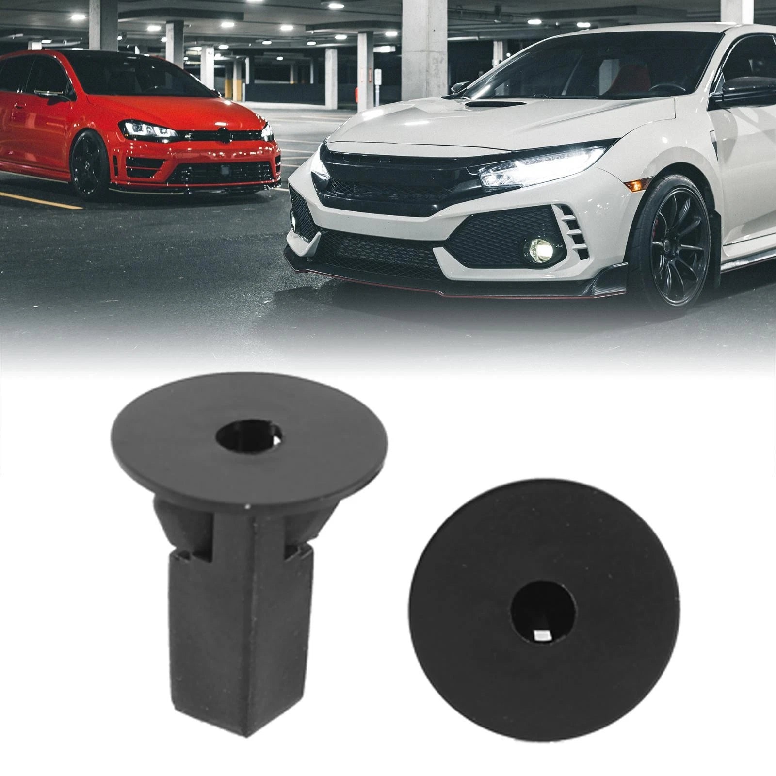 50 Pcs Black Plastic Rivet Clips for Toyota Prado (8.3x8mm Hole)