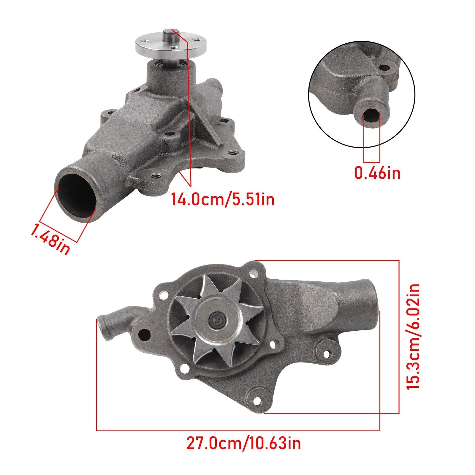 Engine Water Pump with Gasket for Jeep CJ5 CJ7 Cherokee DJ5 J10 (1975–1979)