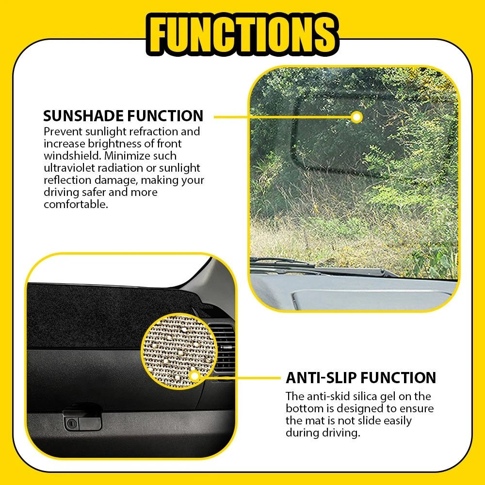 Dash Cover Mat for Nissan Frontier (2007–2020) - Black