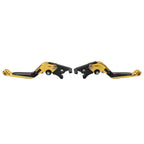 Gold Extendable Brake Clutch Levers for Kawasaki ZX1400 ZX14R ZZR1400 (06-17)