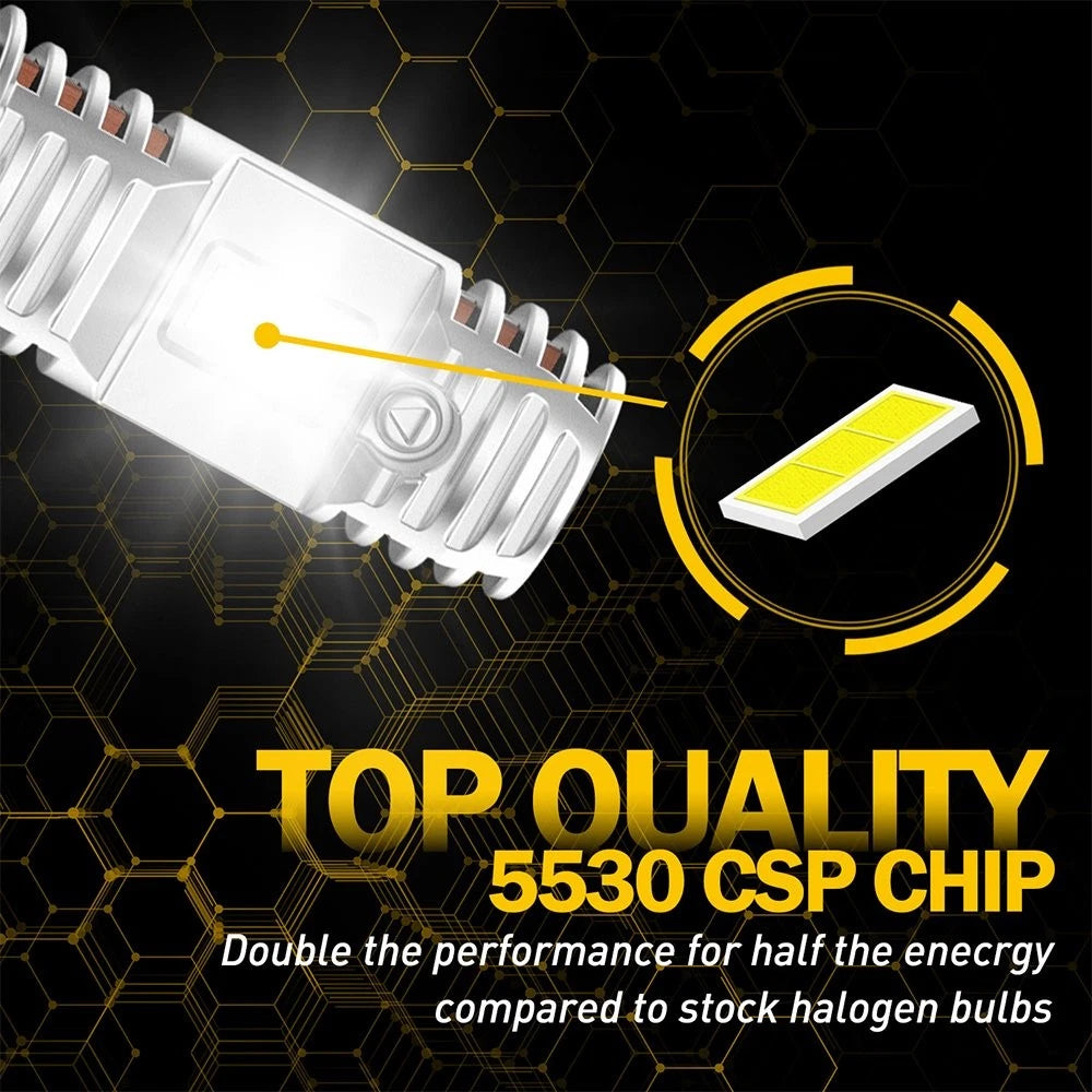 H7 LED Headlight Bulbs Kit for High/Low Beam (50000LM, 6000K)