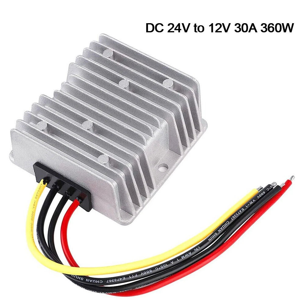 DC-DC 24V to 12V Step-Down Converter Regulator for Car Power Supply (30A)