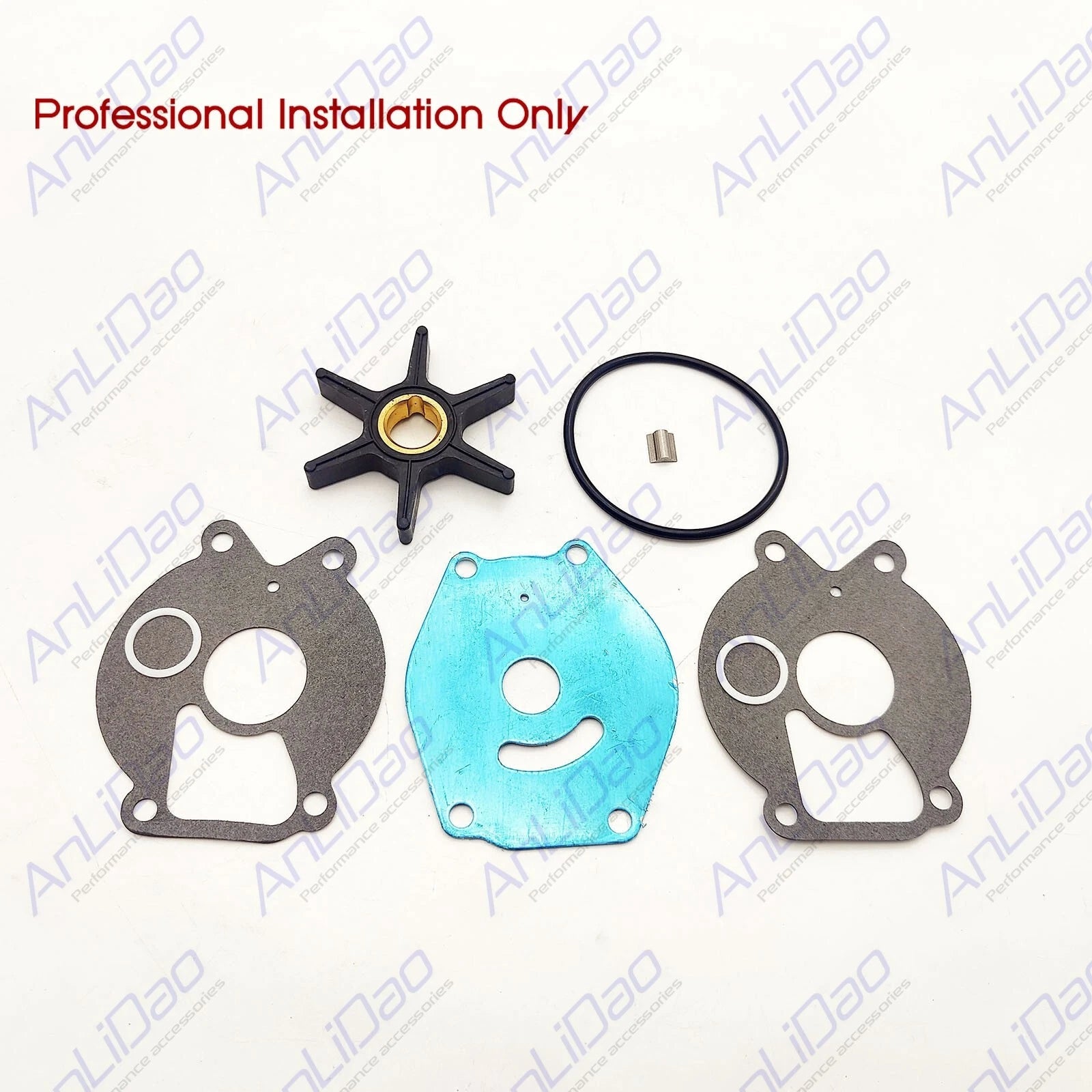 Water Pump Impeller Repair Kit for Mercury Ocean 18 25 XD (18-3215, 47-85098Q4)