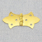 6X Gold Furniture Hinges for Wooden Box Cabinet (57mm x 31mm)