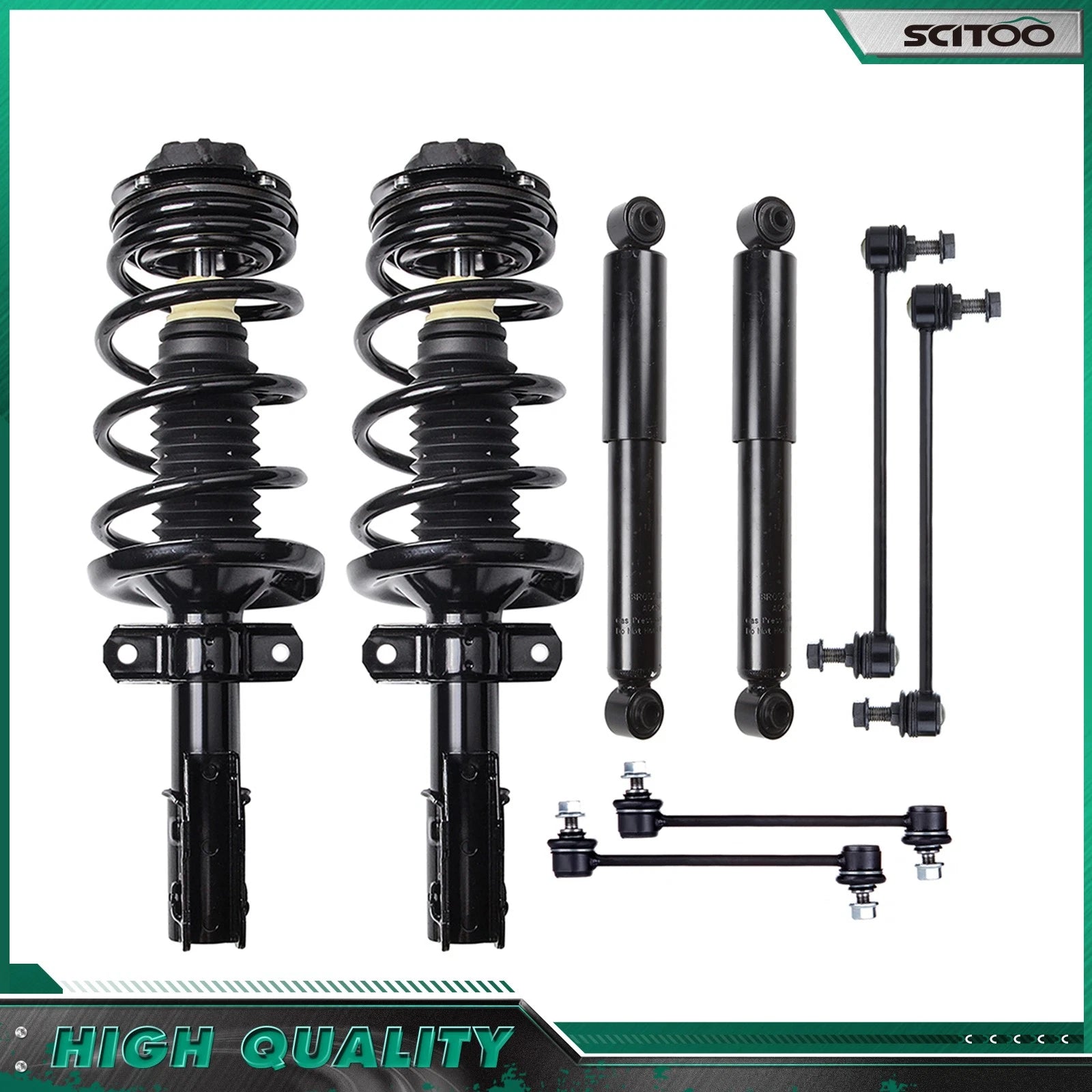 Front Struts Assembly, Rear Shock Absorbers, Sway Bars for Saturn ION (2003–2004)