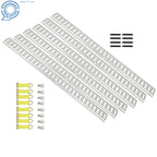 Set of 6 E-Tracks with End Covers, O-Rings, and Tie Straps for Trailers
