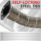 2" Wide Exhaust Header Wrap for Universal Applications (50Ft, 5PC Ties)