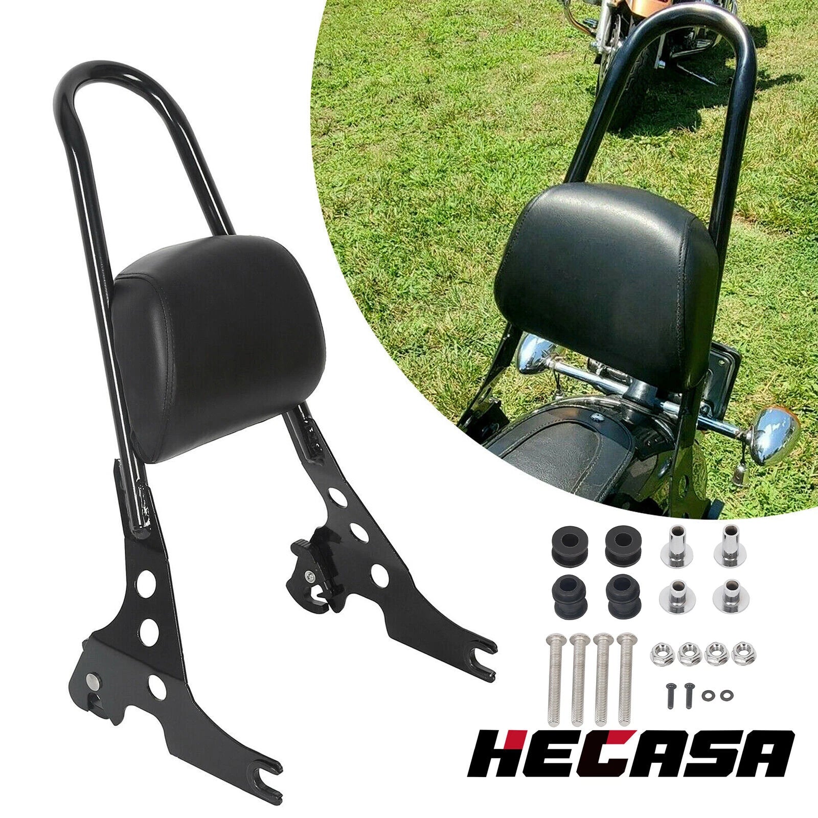 Detachable Sissy Bar Backrest for Harley Sportster 883 1200 XL (2004–2022)