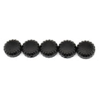 Set of 5 Aluminum Black Radio/Stereo Knobs for Honda GL1500 Goldwing (1988–2000)