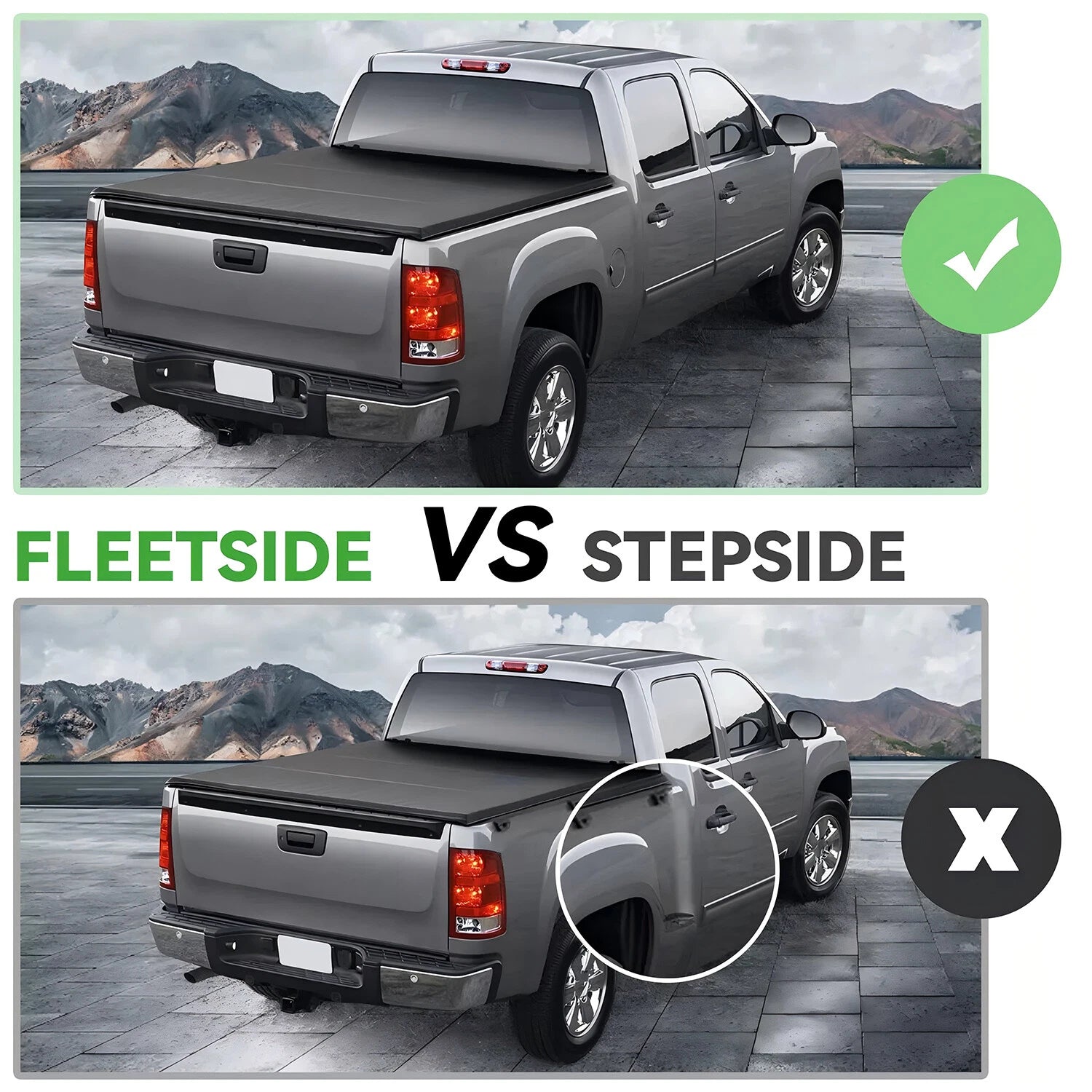 Soft Roll-Up Tonneau Cover for Chevy Silverado Sierra 1500 (1988–2007)