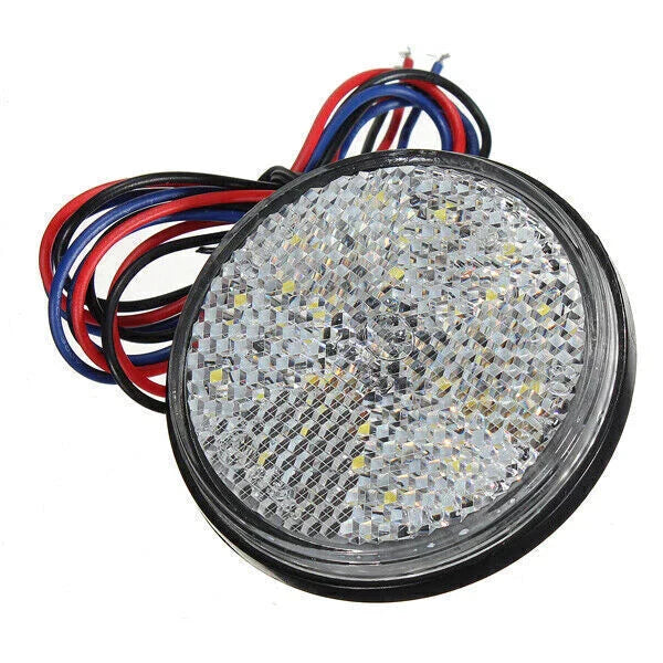 Round LED Reflector Tail Brake Stop Light for Motorcycle Truck Trailer Car