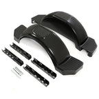 Set of 2 Single Axle Trailer Fenders for 13" Wheels (Gray/Black/White)