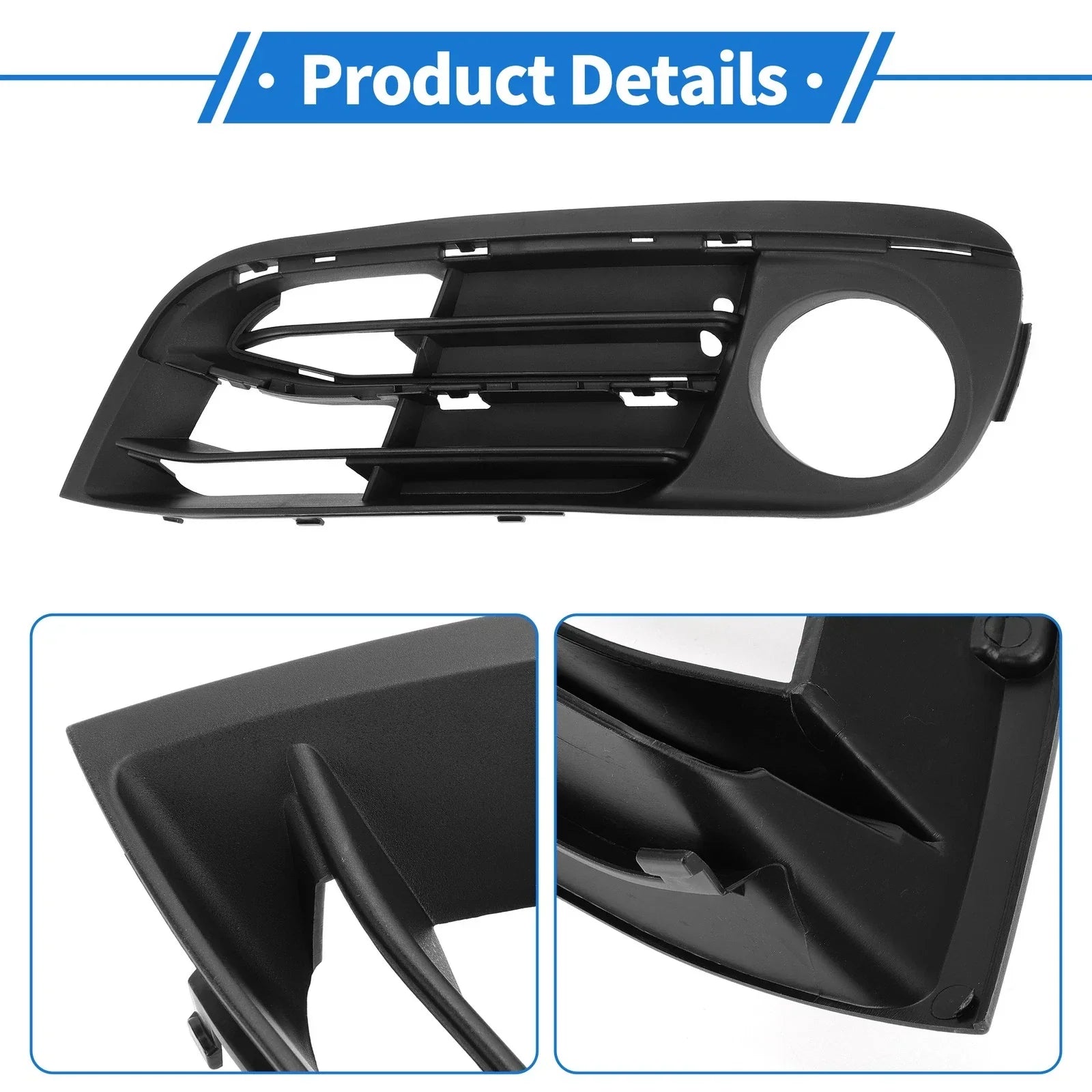 1 Pc Car Front Left Fog Light Grill for BMW 5 Series (2014 - 2016) Black