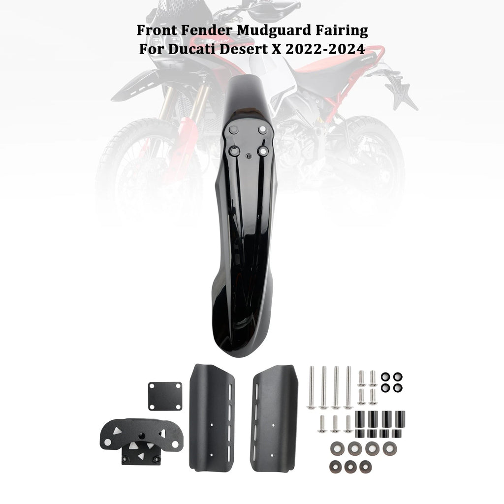Front Fender Mudguard for Ducati Desert X (2022–2024) Black