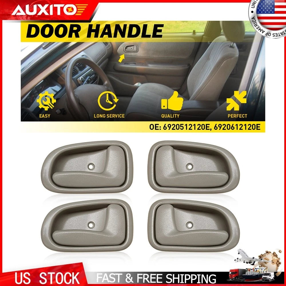 Set of 4 Interior Door Handles for Geo Prizm Toyota Corolla (1993–1997) Beige