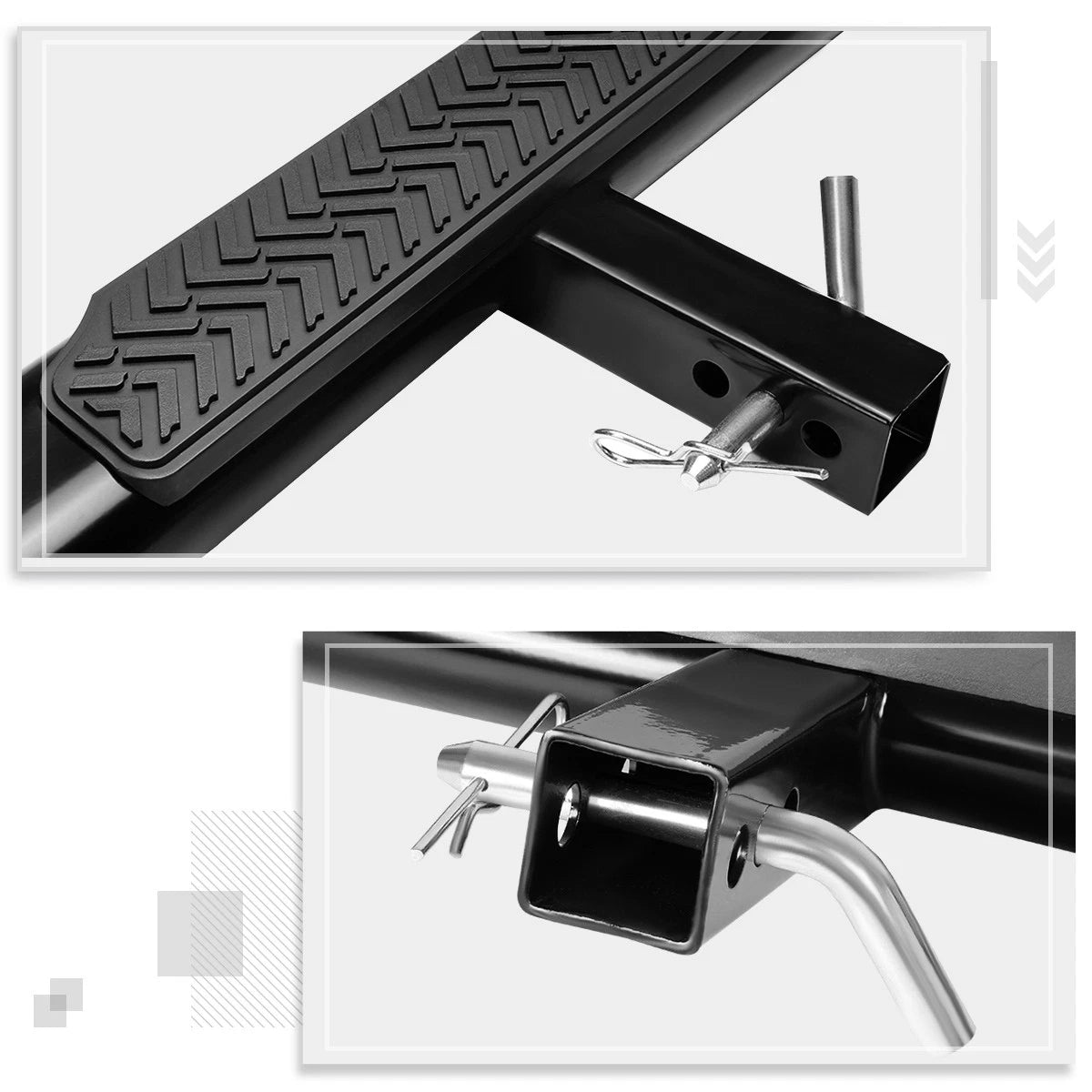 Oval Hitch Step Bar for Trailer Towing (35"x 4", 2" Receiver)