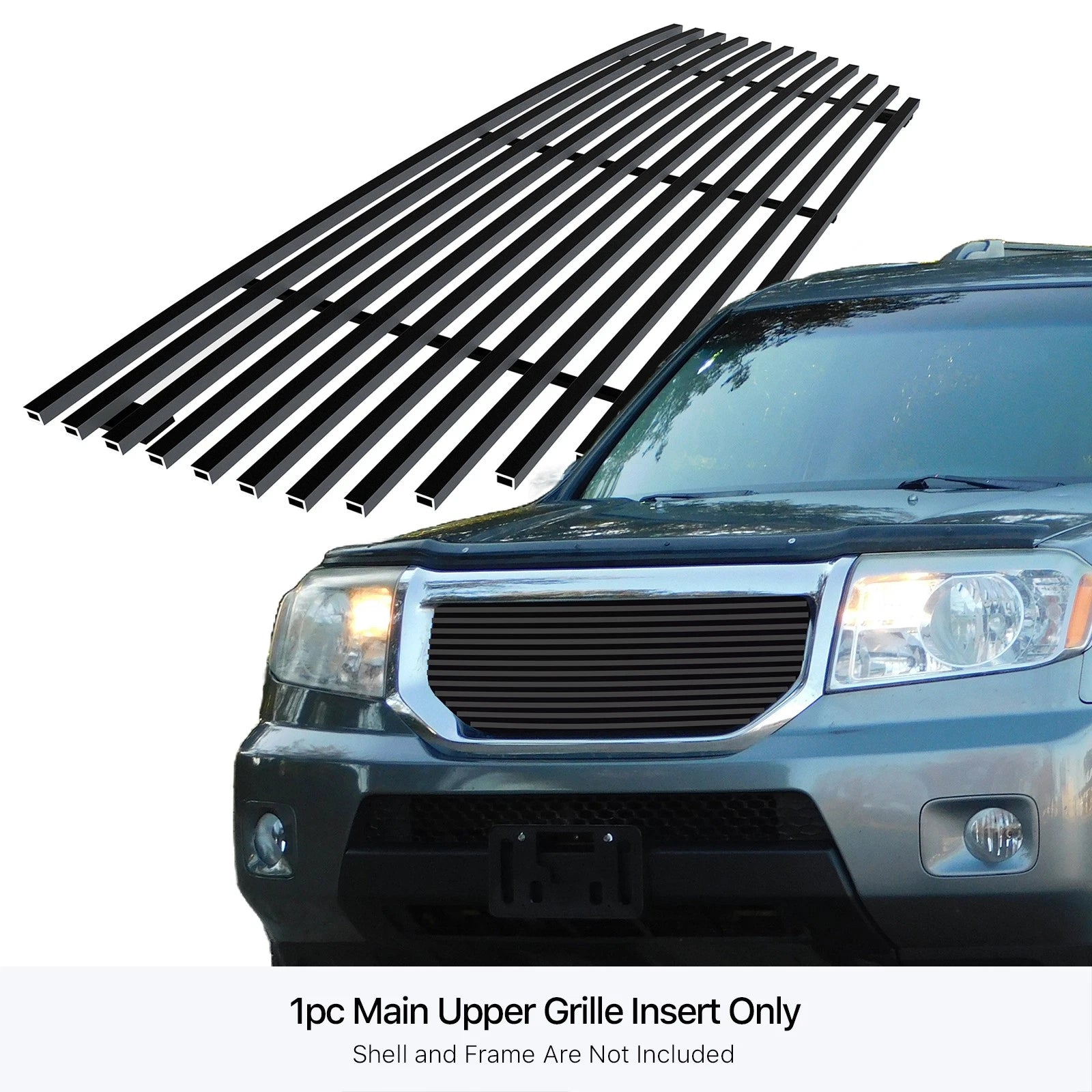 Stainless Steel Black Billet Grille Insert for Honda Pilot (2009-2011)