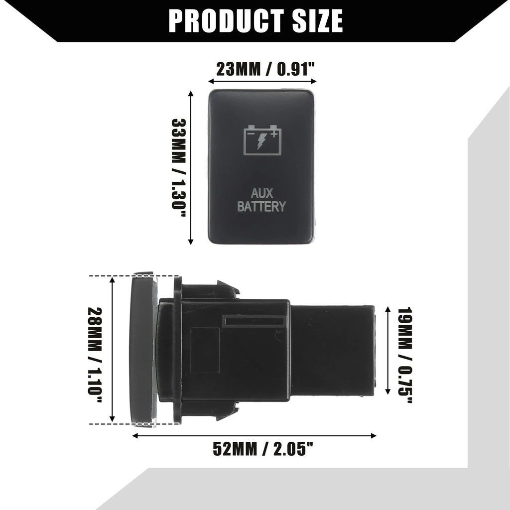AUX Battery Push Button Switch Set for Toyota Landcruiser 4Runner 