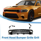 Front Upper Hood Bumper Grille for Dodge Charger (2015–2023) with Light Black