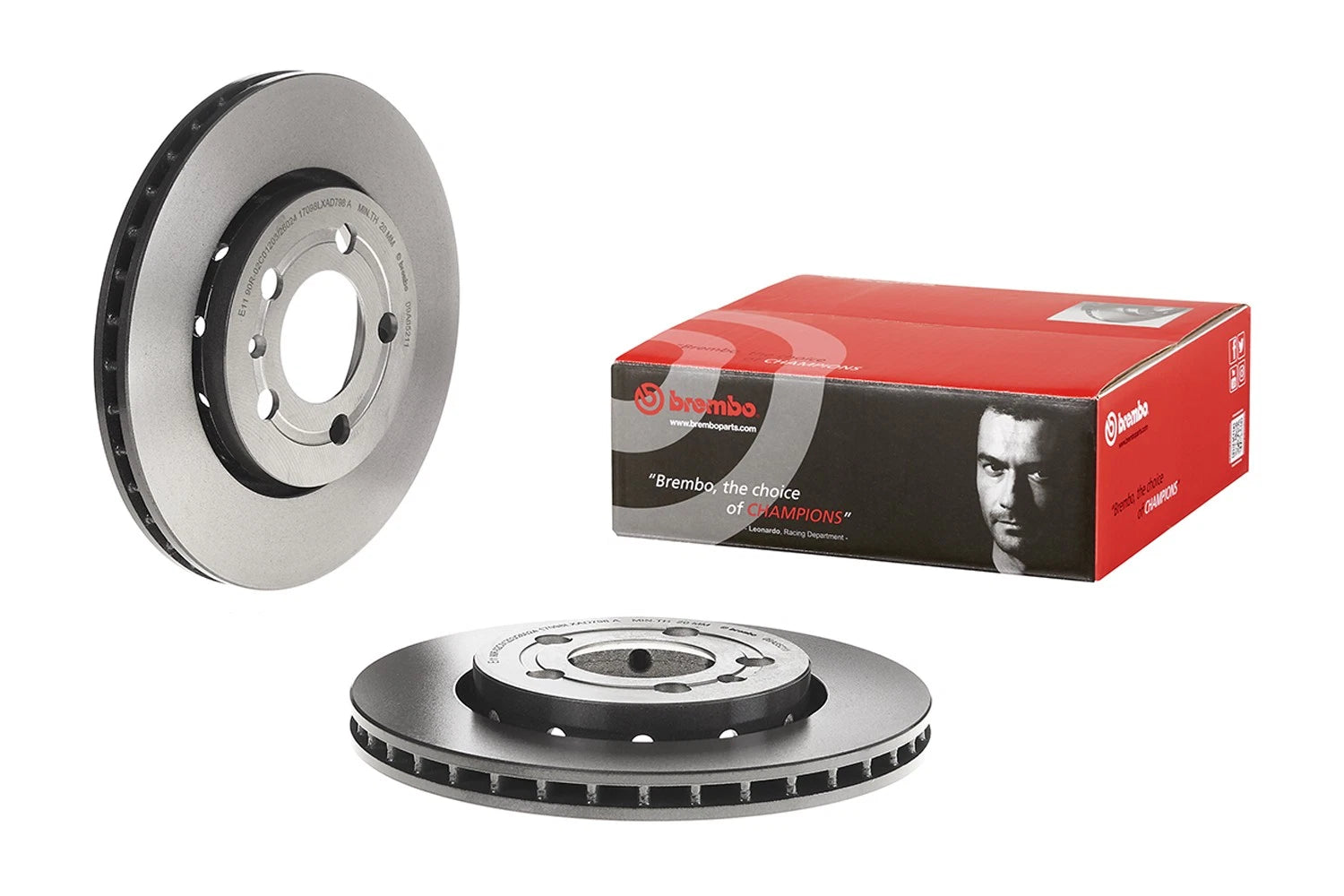 Brembo Rear Coated Disc Brake Rotor for Audi TT Quattro VW Golf Jetta R32 (2000–2015)