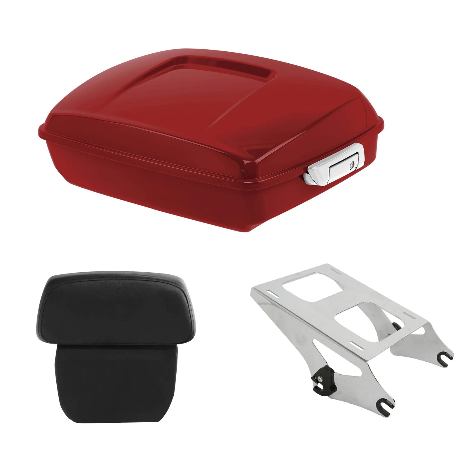 Chopped Trunk Backrest Mount for Harley Touring (2014–2023) Wicked Red Glossy