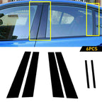 Set of 6 Gloss Black Pillar Posts Window Trim for Dodge Charger (2011–2021)